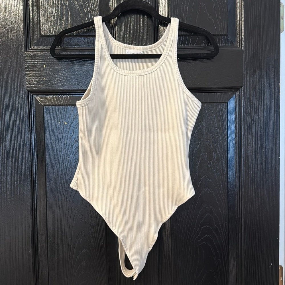 Good American Ribbed Tank Bodysuit in size 4